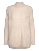 Slfmaline Ls Knit High Neck Noos Selected Femme Beige