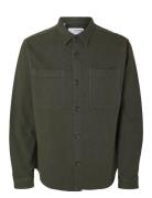 Slh-Heavy Twill Overshirt Ls Noos Selected Homme Green