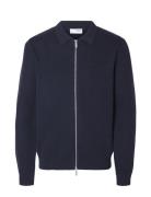 Slhdane Ls Knit Structure Cardigan Noos Selected Homme Navy