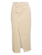 Objliva Hw Long Corduroy Skirt 135 Object Beige