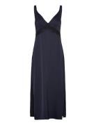 Ennis Satin Lace Dress French Connection Blue