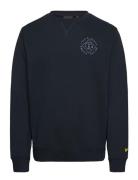 Stamp Crew Neck Sweatshirt Lyle & Scott Navy