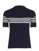 Fine-Knit Striped Sweater Mango Navy