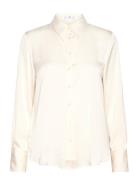 Satin Finish Flowy Shirt Mango White