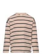 T-Shirt Ls Stripe En Fant Beige