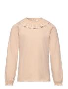 T-Shirt Ls Collar En Fant Beige