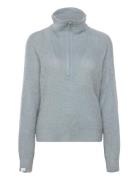 Florie Brushed Zip Knit Once Untold Blue