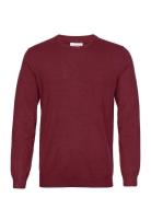 Ecovero L/S O-Neck Knit Lindbergh Burgundy