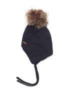 Hat W. Detachable Fake Fur Minymo Navy