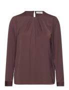 Dotaiw Pleat Blouse InWear Brown