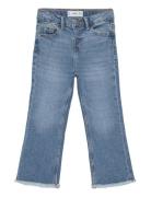 Flared Finished Jeans Mango Blue