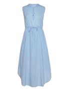 Cotton Drawstring Dress - Vilde Rabens Sal R Blue