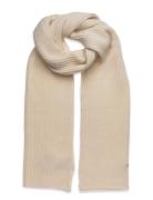 Unisex. Shield Wool Knit Scarf GANT Cream