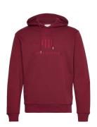 Reg Tonal Shield Hoodie GANT Burgundy