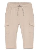 Cotton Jogger Cargo Trousers Mango Beige