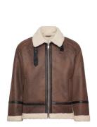 Faux Shearling Jacket Lindbergh Brown