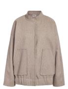 Nmhalston L/S Bomber Jacket Wvn Noos NOISY MAY Beige