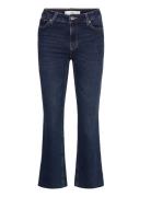 Sienna Flared Cropped Jeans Mango Navy