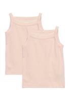 Rib Jersey 2-Pack Strap Tops Copenhagen Colors Pink