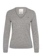 Extrafine Lambswool V-Neck GANT Grey