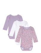 Nbfbody 3P Ls Lilac Petit Flower Noos Name It Purple