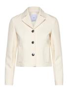 Jacket With Lapels And Metal Buttons Mango Cream