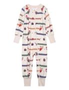 Bamboo Two Way Zip Pyjamas Geggamoja Cream