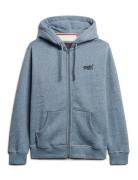 Essential Logo Zip Hoodie Superdry Blue