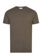 Basic Tee S/S In Melange Lindbergh Khaki