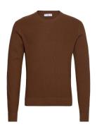 Ribbed Cotton Knitted Sweater Mango Brown