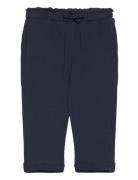 Elastic Waist Cotton Trousers Mango Navy