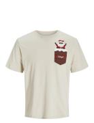 Jjxmas Pocket Tee Ss Crew Neck Jack & J S Cream