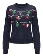 Onlxmas Ls Balloon O-Neck Box Knt ONLY Navy