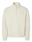 Slhstorm Fleece High Neck Sweat Selected Homme Cream