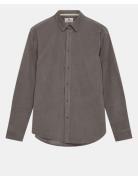 Akleif Solid Cord Shirt Anerkjendt Grey