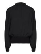 Krista Knit L/S Stand Nk Top French Connection Black