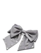 Pcrapu Bow Hairclip Pieces Grey