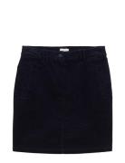 Solid Corduroy Skirt Tom Tailor Navy