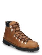 Slhalfred Leather Hiking Boot Selected Homme Brown