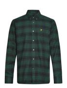 Tonal Check Flannel Shirt Lyle & Scott Green