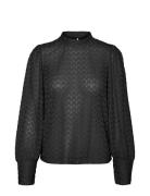 Vmbecca Ls High Neck Lace Top Jrs Noos Vero Moda Black