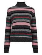 Nuriette Stripe Highneck Pullover Nümph Grey