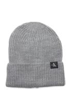 Monogram Rib Beanie Calvin Klein Grey