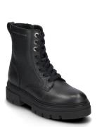 Bicolor Leather Lace-Up Tommy Hilfiger Black