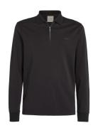 Liquid Touch Welt Zip Ls Polo Calvin Klein Black