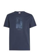 Vertical Lines Graphic T-Shirt Calvin Klein Navy