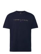 Tjm Reg Gold Linear Logo Tee Ext Tommy Jeans Navy