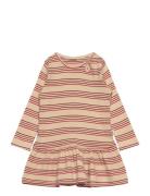 Dress L/S Modal Striped Petit Piao Beige