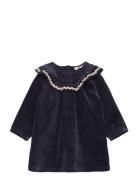 Dress Velour Corduroy En Fant Navy