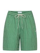 Stan Stripe Seersucker Swim Shorts Les Deux Green